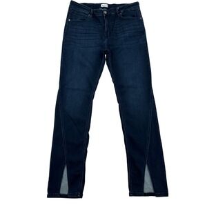 KanCan Womens Jeans Size 15 Dark Wash High Rise Split Hem Straight Leg Whiskered